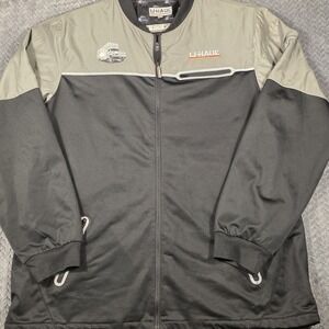 U-Haul Employee Jacket Men's Size XXL Full Zip Gray Black Reflective